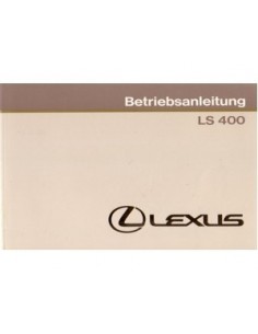 1990 LEXUS LS 400 INSTRUCTIEBOEKJE DUITS
