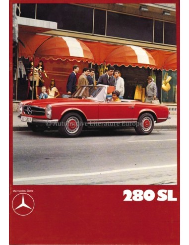 1969 MERCEDES BENZ 280 SL BROCHURE GERMAN