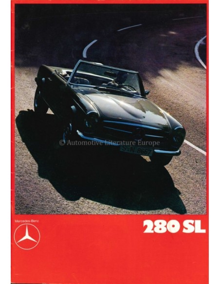 1970 MERCEDES BENZ 280 SL PROSPEKT ENGLISCH