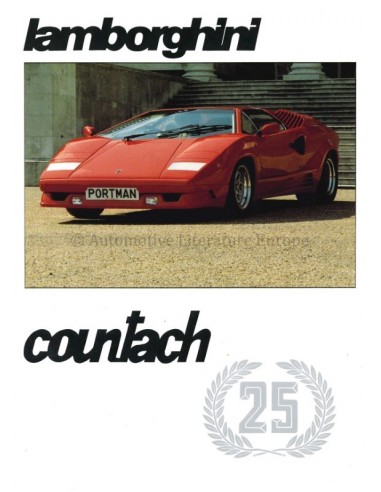 1988 LAMBORGHINI COUNTACH 25TH ANNIVERSARY BROCHURE ENGELS