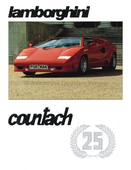 1988 LAMBORGHINI COUNTACH 25TH ANNIVERSARY PROSPEKT ENGLISCH