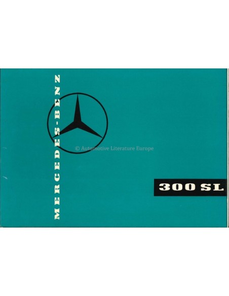 1959 MERCEDES BENZ 300 SL ROADSTER BROCHURE DUITS