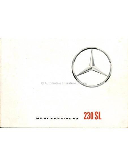 1963 MERCEDES BENZ 230 SL PROSPEKT NIEDERLÄNDISCH