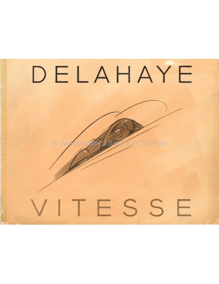 1938 DELAHAYE VITESSE PROGRAMMA BROCHURE FRANS