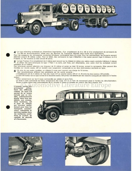 19?? DELAHAYE TYPE 119 BROCHURE FRANZÖSISCH