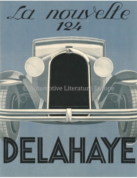 1933 DELAHAYE 124 LEAFLET FRANS