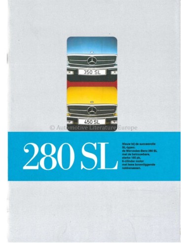 1974 MERCEDES BENZ SL PROSPEKT NIEDERLÄNDISCH
