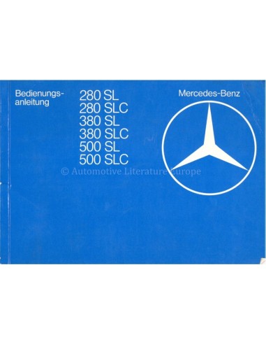 1980 MERCEDES BENZ SL & SLC CLASS OWNERS MANUAL GERMAN