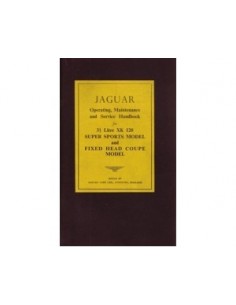 1949 JAGUAR 3.5 XK 120 INSTRUCTIEBOEKJE ENGELS