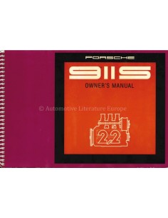 1970 PORSCHE 911 S OWNERS MANUAL ENGELISH