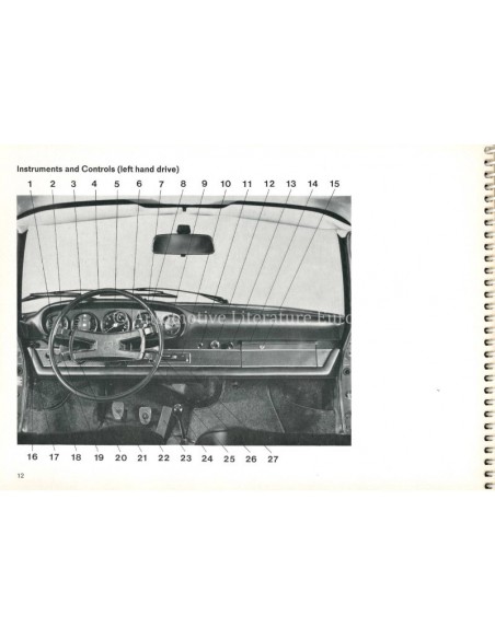 1970 PORSCHE 911 S INSTRUCTIEBOEKJE DUITS