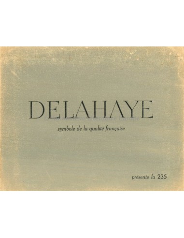 1951 DELAHAYE TYPE 235 BROCHURE FRANS