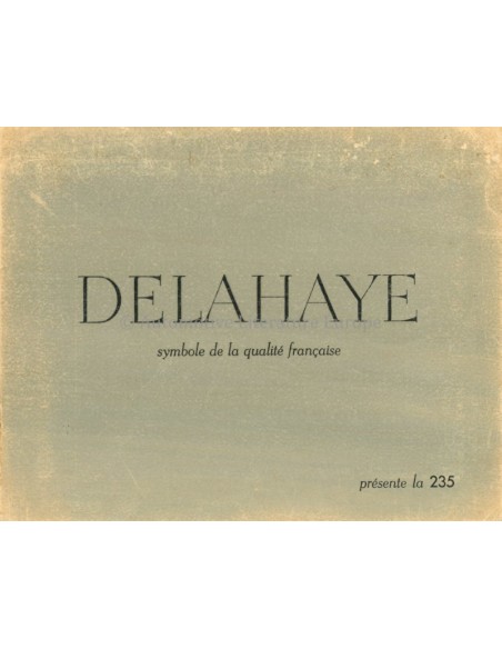 1951 DELAHAYE TYPE 235 BROCHURE FRENCH