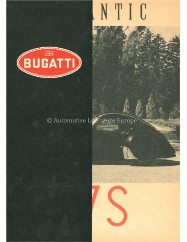 1937 BUGATTI ATLANTIC / STELVIO 57S BROCHURE FRANS