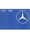 1977 MERCEDES BENZ 600 INSTRUCTIEBOEKJE DUITS