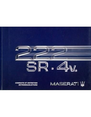 1992 MASERATI 222 SR 4V INSTRUCTIEBOEKJE FRANS DUITS