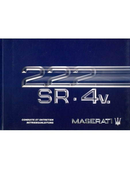 1992 MASERATI 222 SR 4V INSTRUCTIEBOEKJE FRANS DUITS