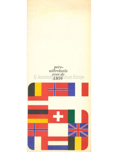 1964 CITROËN AMI 6 PRESS BROCHURE DUTCH