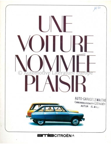 1970 CITROËN AMI 8 BROCHURE FRENCH