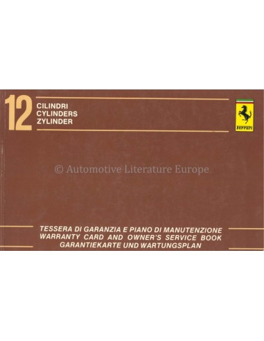 1983 FERRARI 400 GT GARANTIEBOEK 257/83