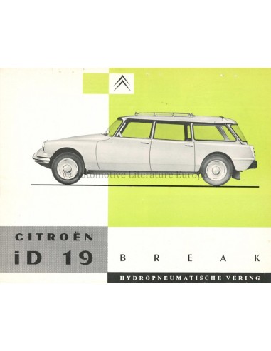 1959 CITROEN ID 19 BREAK DATENBLATT...