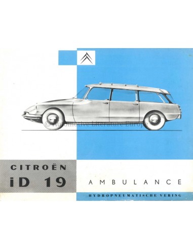 1960 CITROEN ID 19 AMBULANCE LEAFLET...