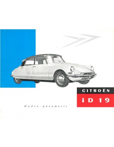 1958 CITROEN ID 19 BROCHURE NEDERLANDS