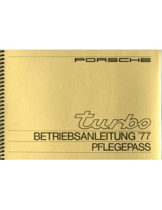 1977 PORSCHE 911 TURBO INSTRUCTIEBOEKJE DUITS
