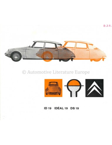 1961 CITROEN DS 19 / ID 19 BROCHURE...