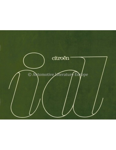 1965 CITROEN ID 19 BROCHURE DUTCH