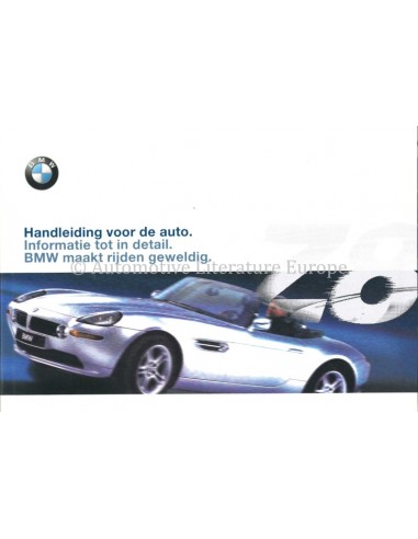 2000 BMW Z8 INSTRUCTIEBOEKJE NEDERLANDS