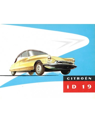 1957 CITROEN ID 19 BROCHURE NEDERLANDS
