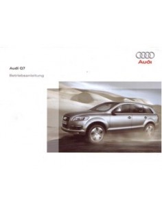 2009 AUDI Q7 INSTRUCTIEBOEKJE DUITS