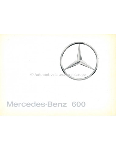 1963 MERCEDES BENZ 600 BROCHURE DUITS