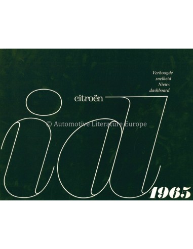 1965 CITROEN ID 19 BROCHURE DUTCH