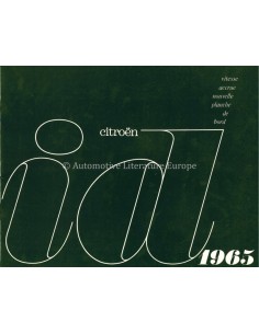 1965 CITROEN ID 19 BROCHURE...