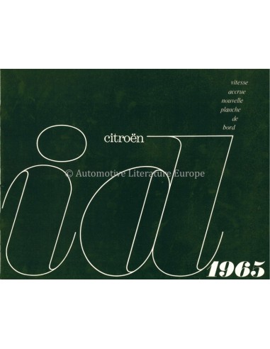 1965 CITROEN ID 19 BROCHURE FRANS