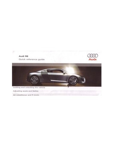 2006 AUDI R8 VERKORT INSTRUCTIEBOEKJE ENGELS