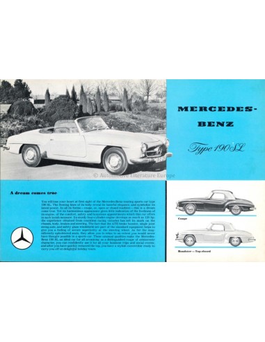 1959 MERCEDES BENZ 190 SL LEAFLET...
