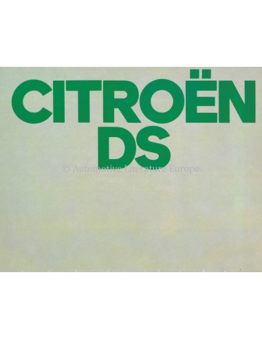 1972 CITROEN D SERIES PROGRAMM...
