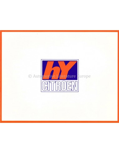 1968 CITROEN HY BROCHURE DUTCH