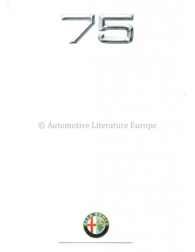 1990 ALFA ROMEO 75 BROCHURE SPAANS