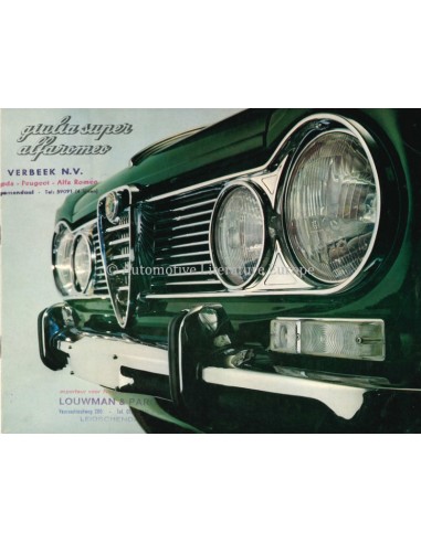 1966 ALFA ROMEO GIULIA SUPER PROSPEKT...