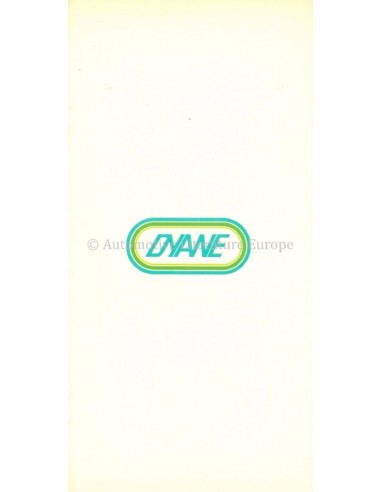 1967 CITROEN DYANE BROCHURE DUTCH