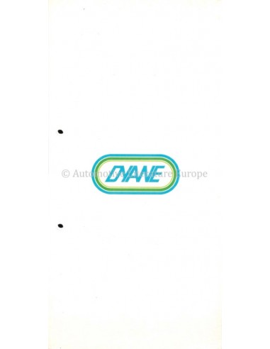 1967 CITROEN DYANE BROCHURE DUTCH