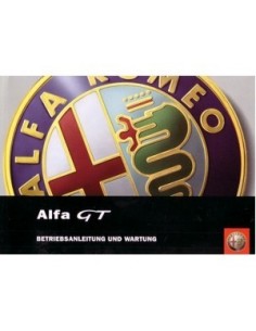 2004 ALFA ROMEO GT INSTRUCTIEBOEKJE DUITS
