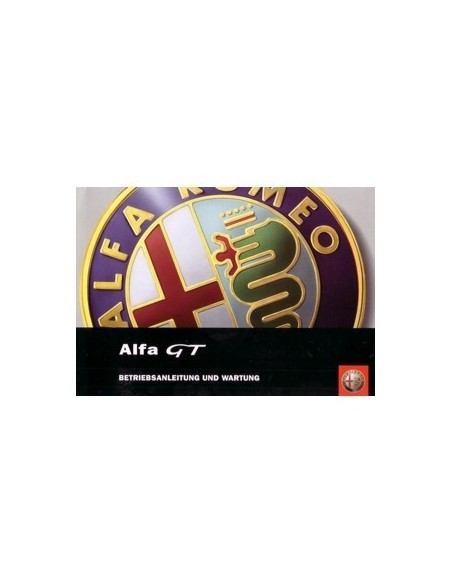 2004 ALFA ROMEO GT INSTRUCTIEBOEKJE DUITS