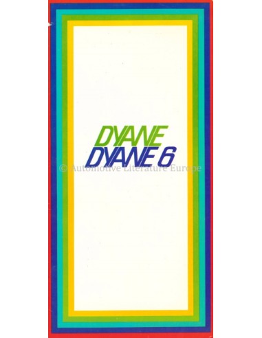 1968 CITROEN DYANE BROCHURE NEDERLANDS