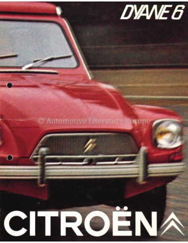 1968 CITROEN DYANE 6 BROCHURE NEDERLANDS