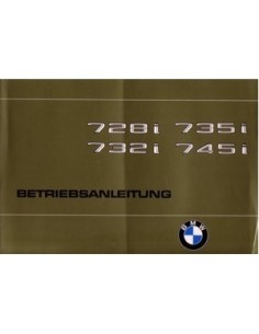 1980 BMW 7 SERIE INSTRUCTIEBOEKJE DUITS